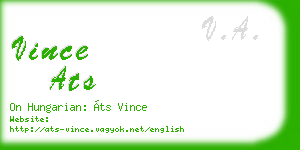 vince ats business card